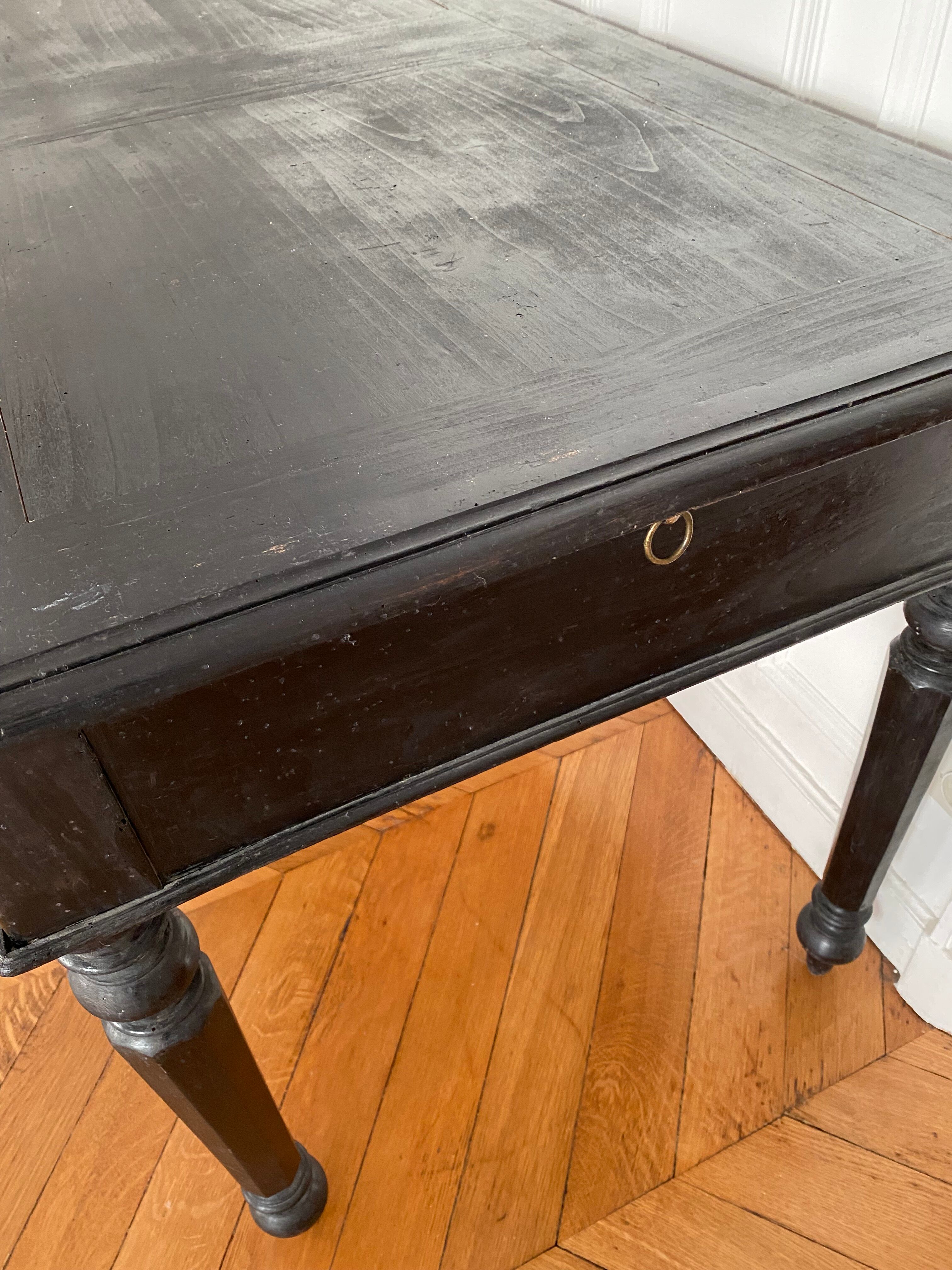 Antique Napoleon desk in blackened wood
