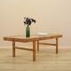 Glass and wicker side table, Danish design, 1970s, made in Denmark