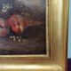 Hst painting still life basket of overturned fruit 19th - 20th century
