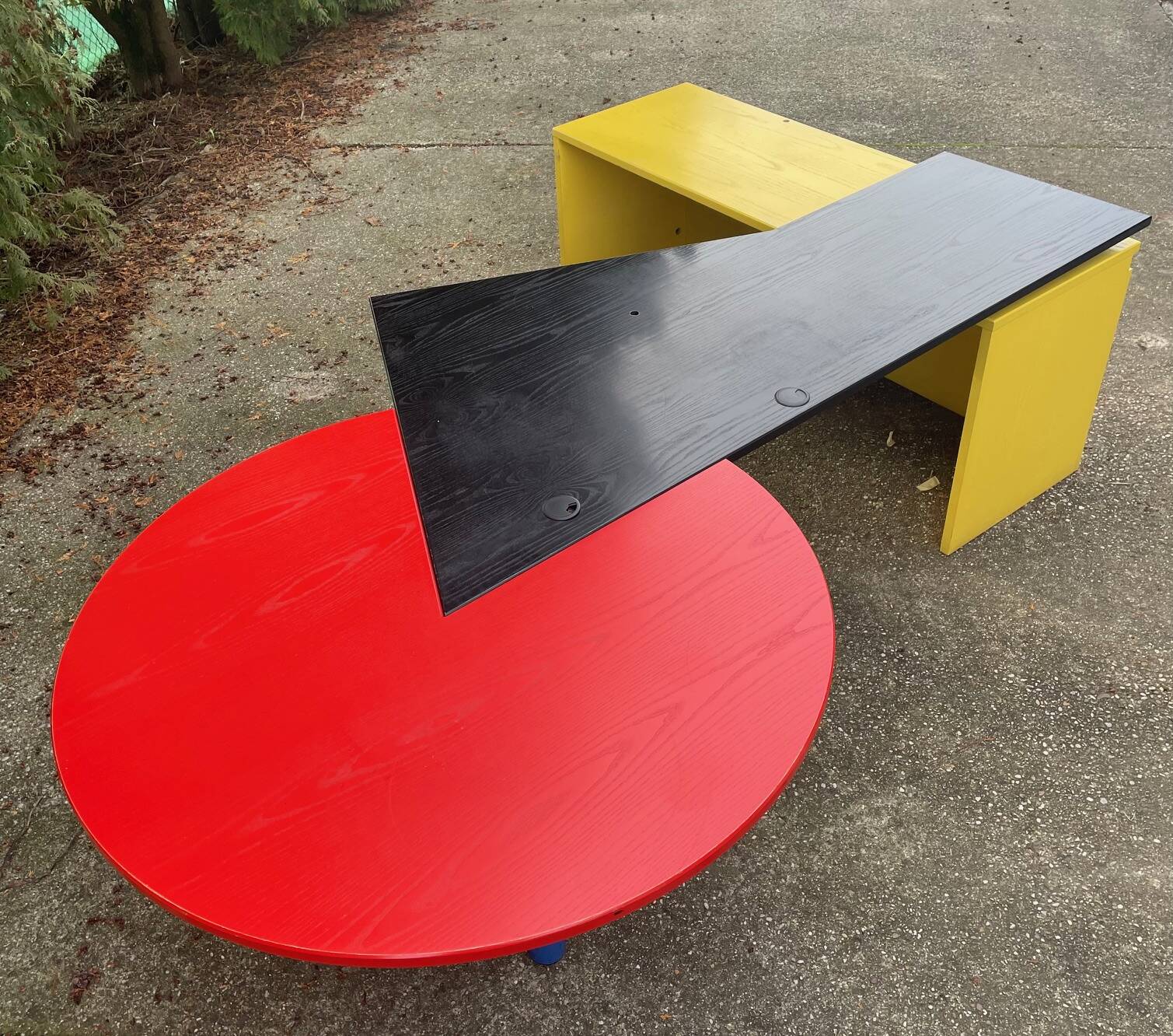 De Stijl-Inspired Desk by Peter Maly for Interlübke – Duo Series, 1980s