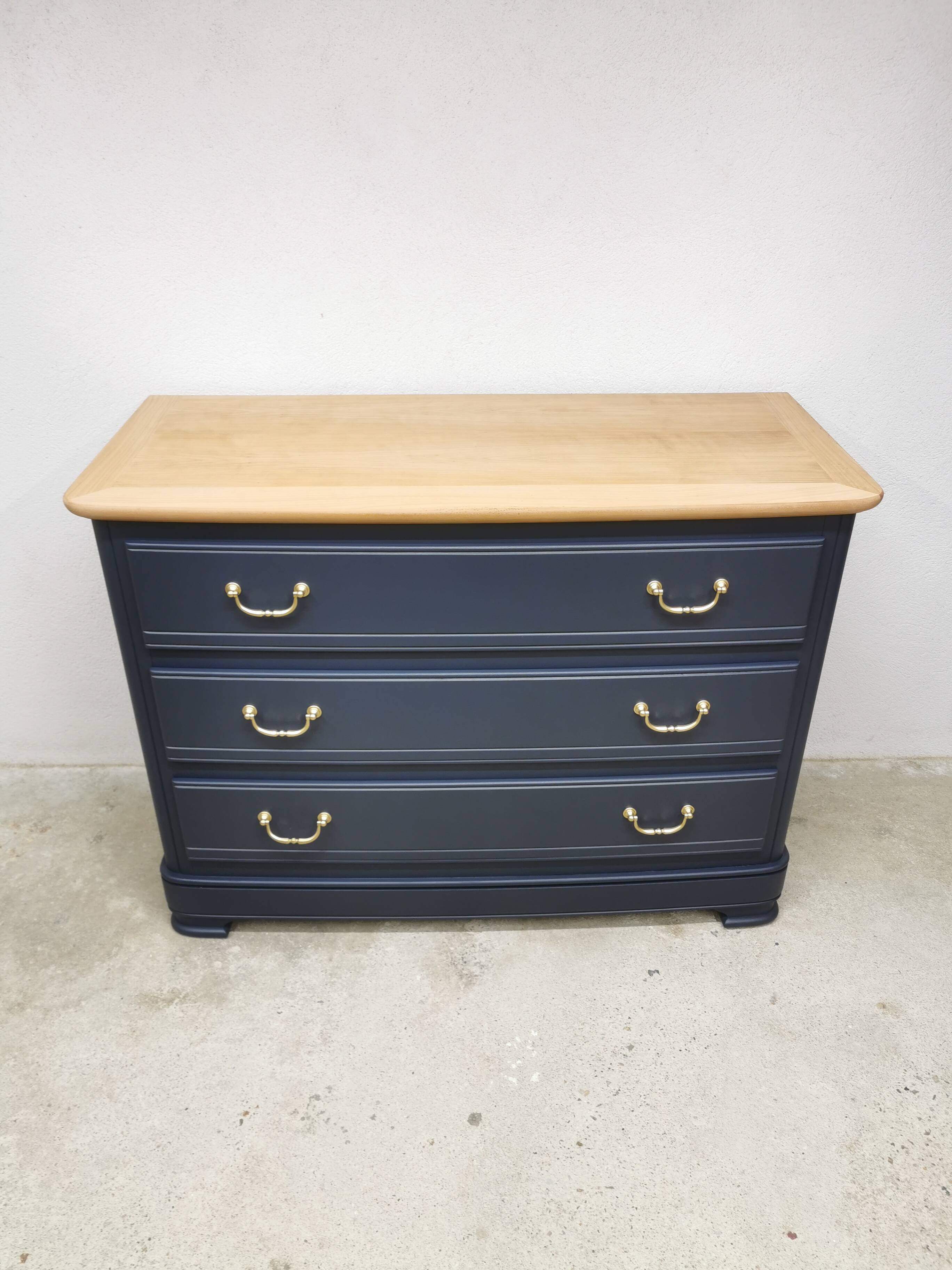 Vintage cherry wood commode refurbished