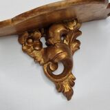 Stucco and gilded wood harness, 30 cm