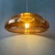 Suspension Space Age UFO en plexiglas orange/marron