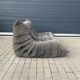 100% authentic Ligne Roset Togo 2-seater & corner diagonal striped fabric
