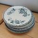 6 antique flat plates in ironstone