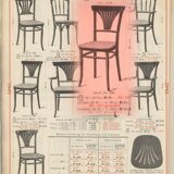 2 Thonet chairs No. 221 with bronze inlays, circa 1910