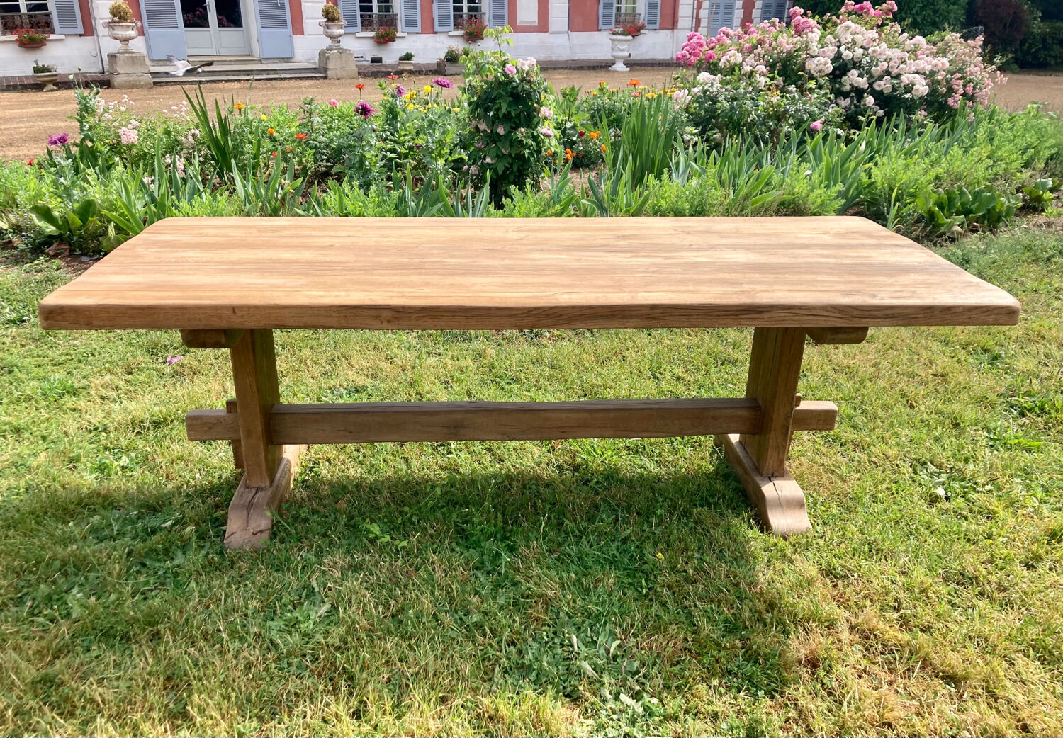 Solid oak monastery table