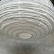 Medium pendant light in rattan and natural linen, Japanese-style, flattened round (Labu) H35 D60