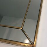 Mirror with closed guards in gilded wood 110x59cm