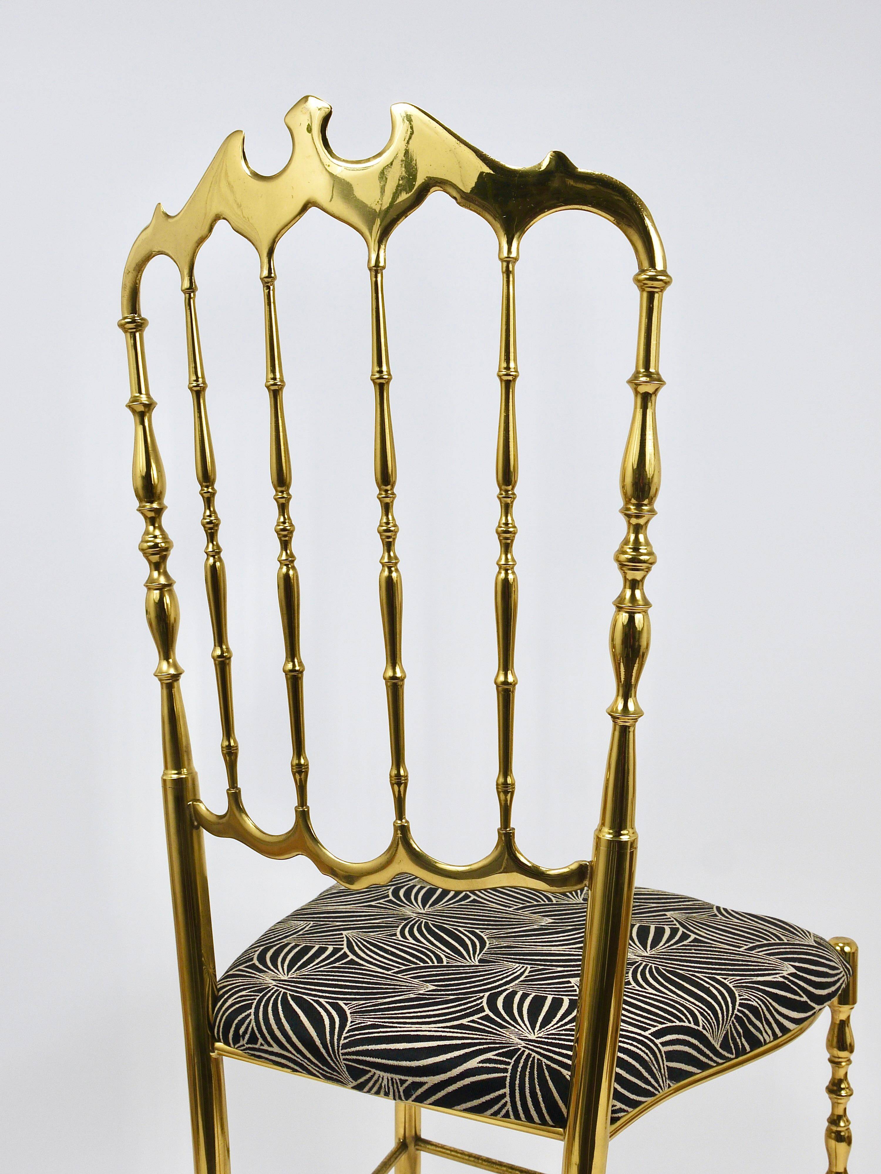 Mid-Century Chiavari Chair in Brass by Giuseppe Gaetano Descalzi, Italy, 1950s