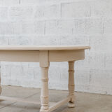 Oval solid wood table "Café Crème" Kumquat