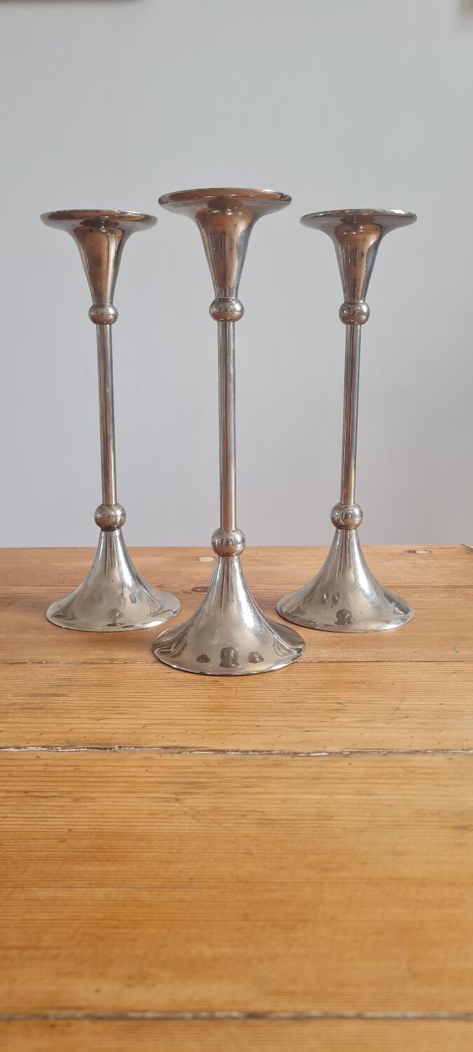 Set of 3 Scandinavian candle holders