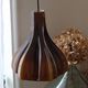Vintage opaline pendant light in brown glass by Peill and Putzler