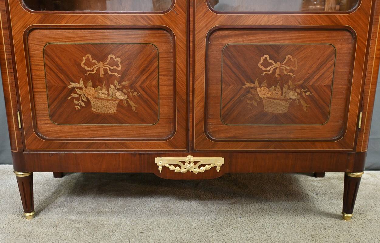 Rosewood and Mahogany Bookcase, Louis XVI Style – Early 20th Century