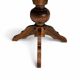 Solid oak dining table, also known as a monastery table, with a sturdy central pedestal, heavy-duty construction