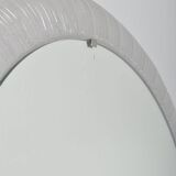 Mirror by Erco Leuchten with plastic edge and lighting, 1970s