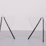 Lucite Post Modern Side Tables by Lui Art Holland Design 1980s