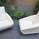 Distex Model Armchairs in White Boucle by Gio Ponti for Manifattura Artigianale Italiana, 1990s, Set of 2