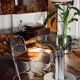 Dining table glass chrome and marble 1970s Italian vintage design
