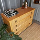 Commode bambou/laiton Dal Vera 1960