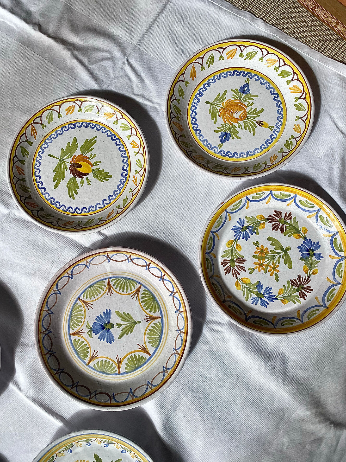 Antique plates in Nevers faience