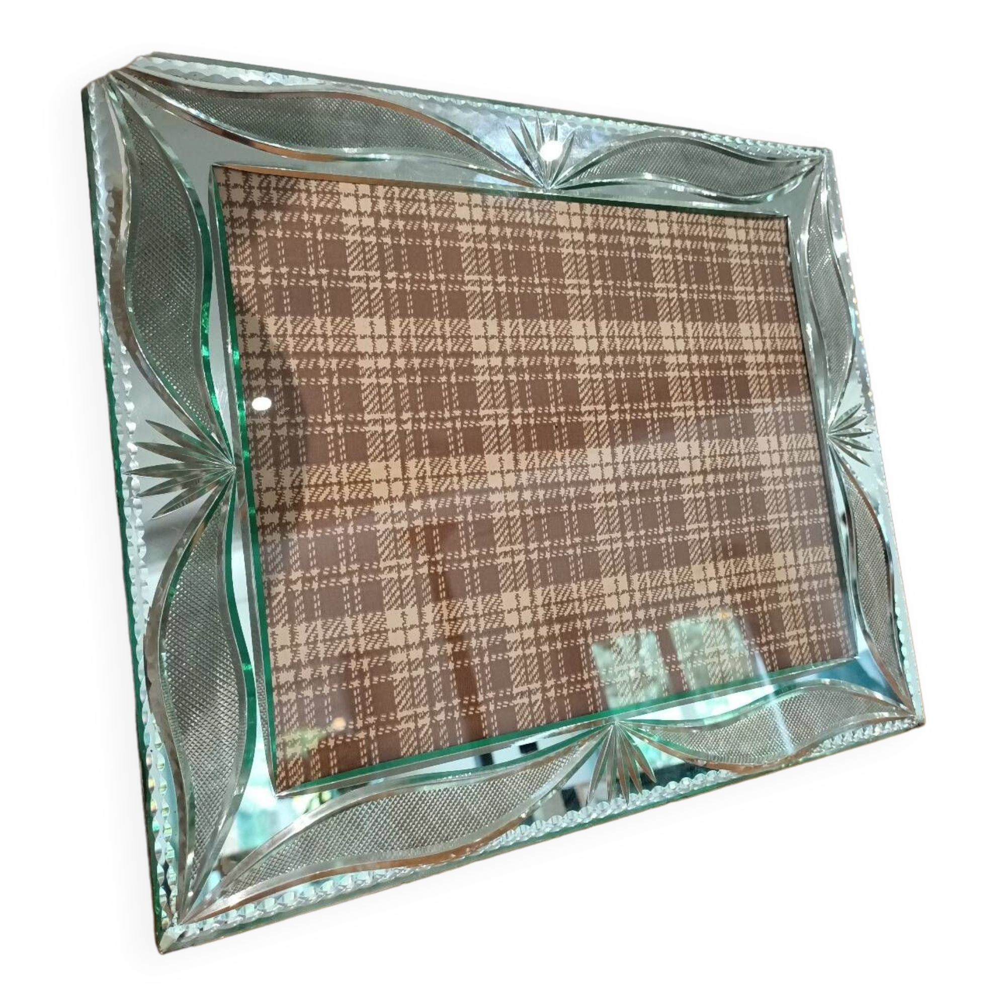 Large chiseled mirror photo frame