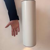 Pair of vintage cylindrical wall lights, matt white metal, Germany Erco 1976