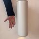 Pair of vintage cylindrical wall lights, matt white metal, Germany Erco 1976