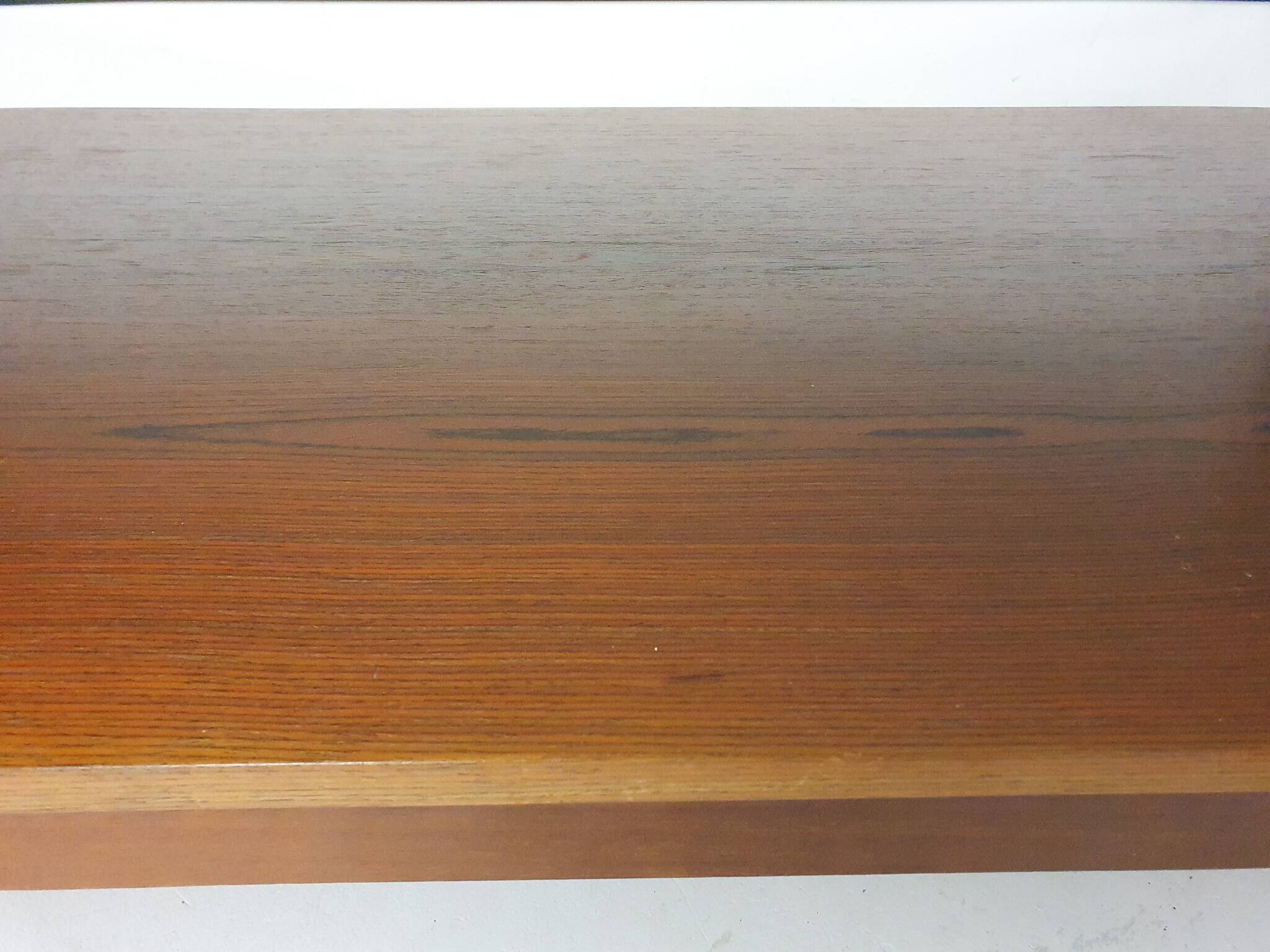 Mid-century coffee table with smoked glass, The Netherlands 1960's