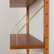 Danish wall unit in teak - modular shelving system 6 shelves