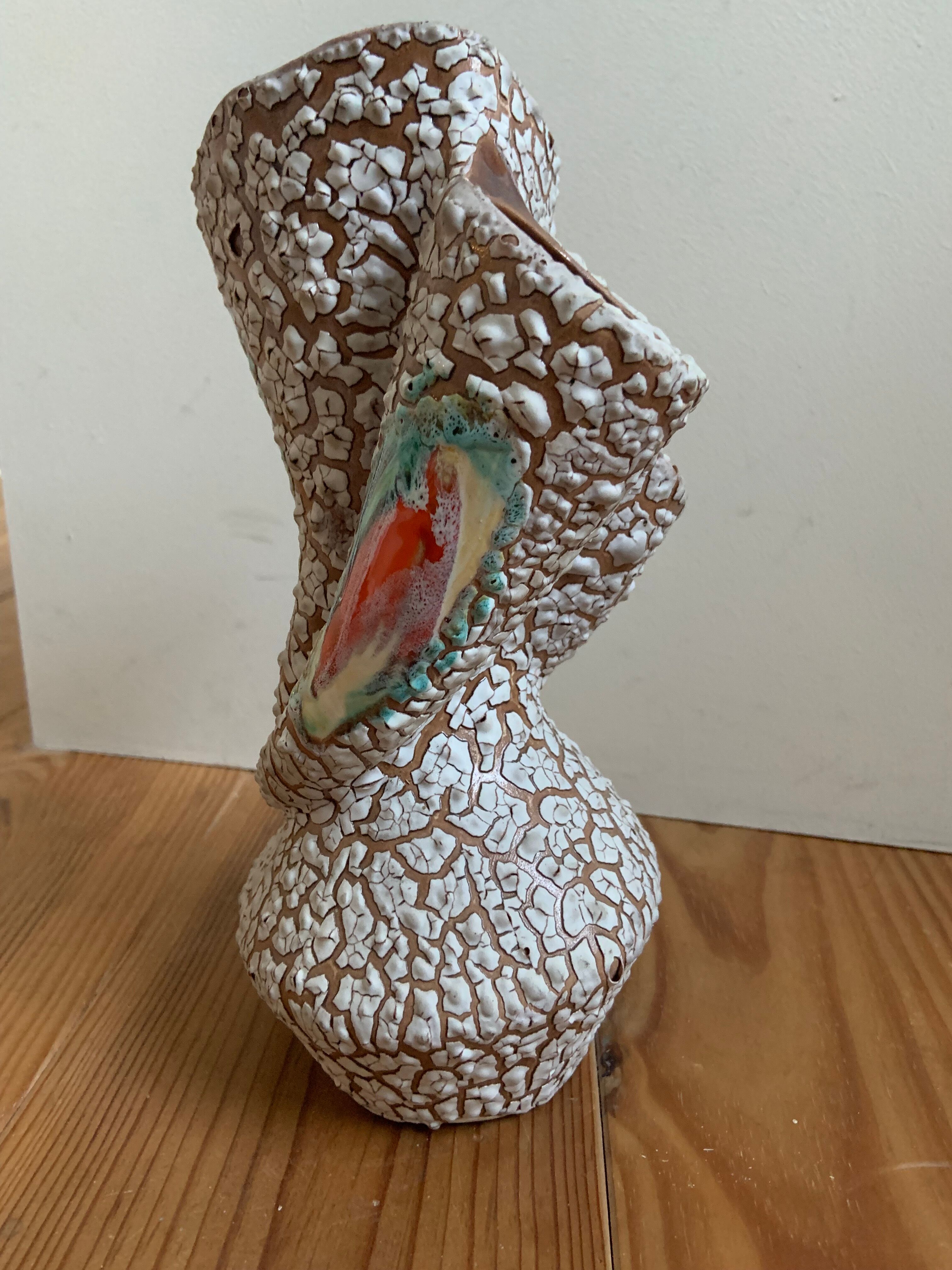 ceramic lava-style vase