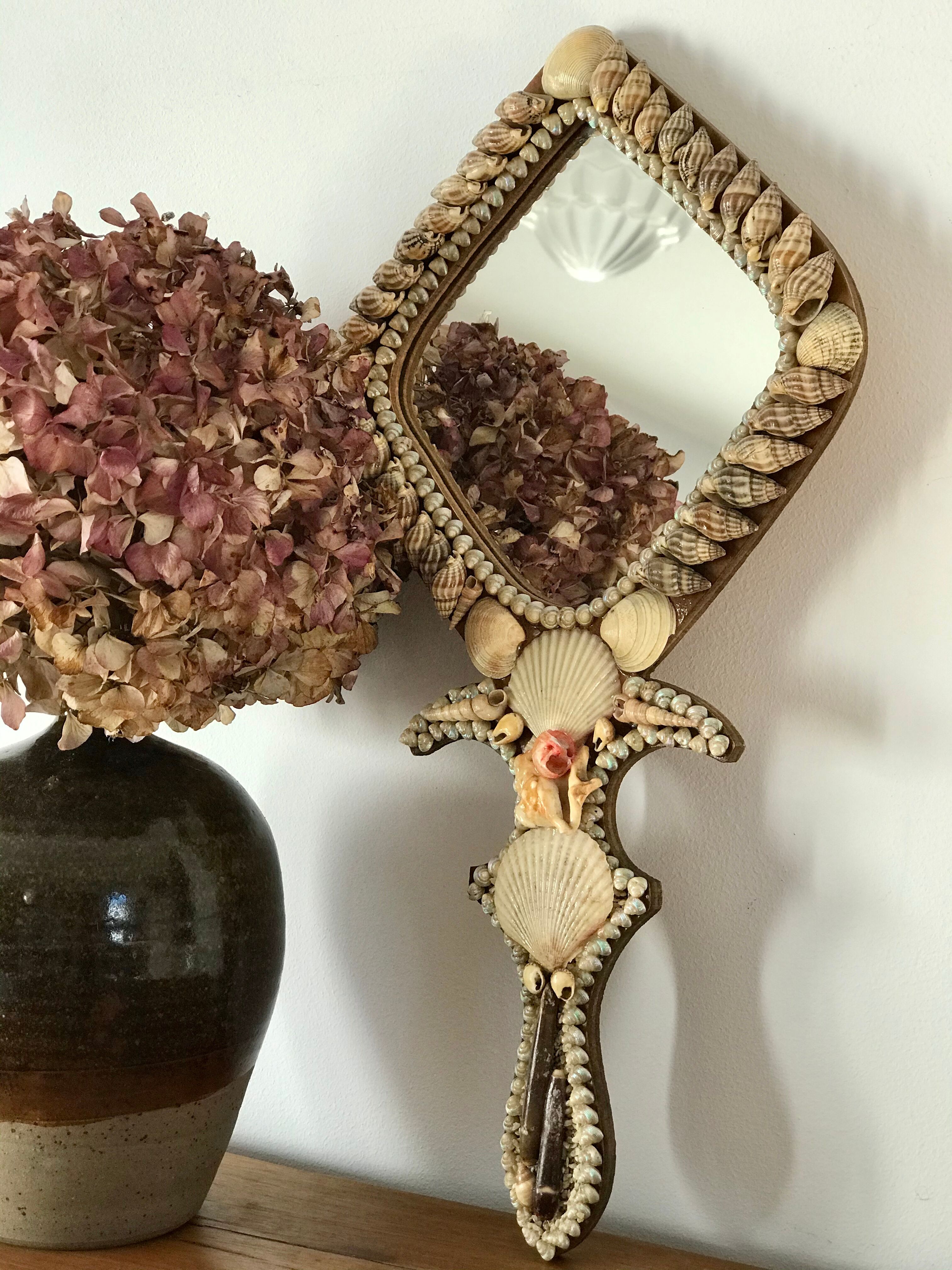 Miroir coquillages vintage