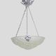 Suspension basin in glass paste Art Deco 1 Fire Sousman Lille with floral motifs
