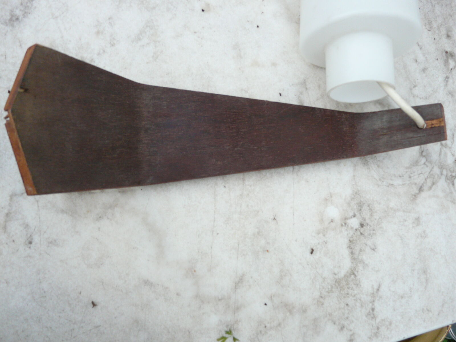 Wall light vintage philips wood and opaline