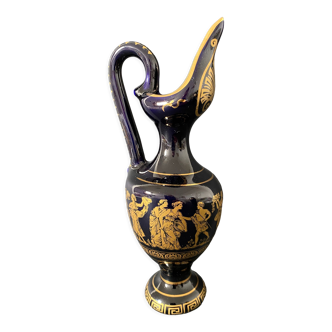 Handmade Greek porcelain pitcher 24 K gold