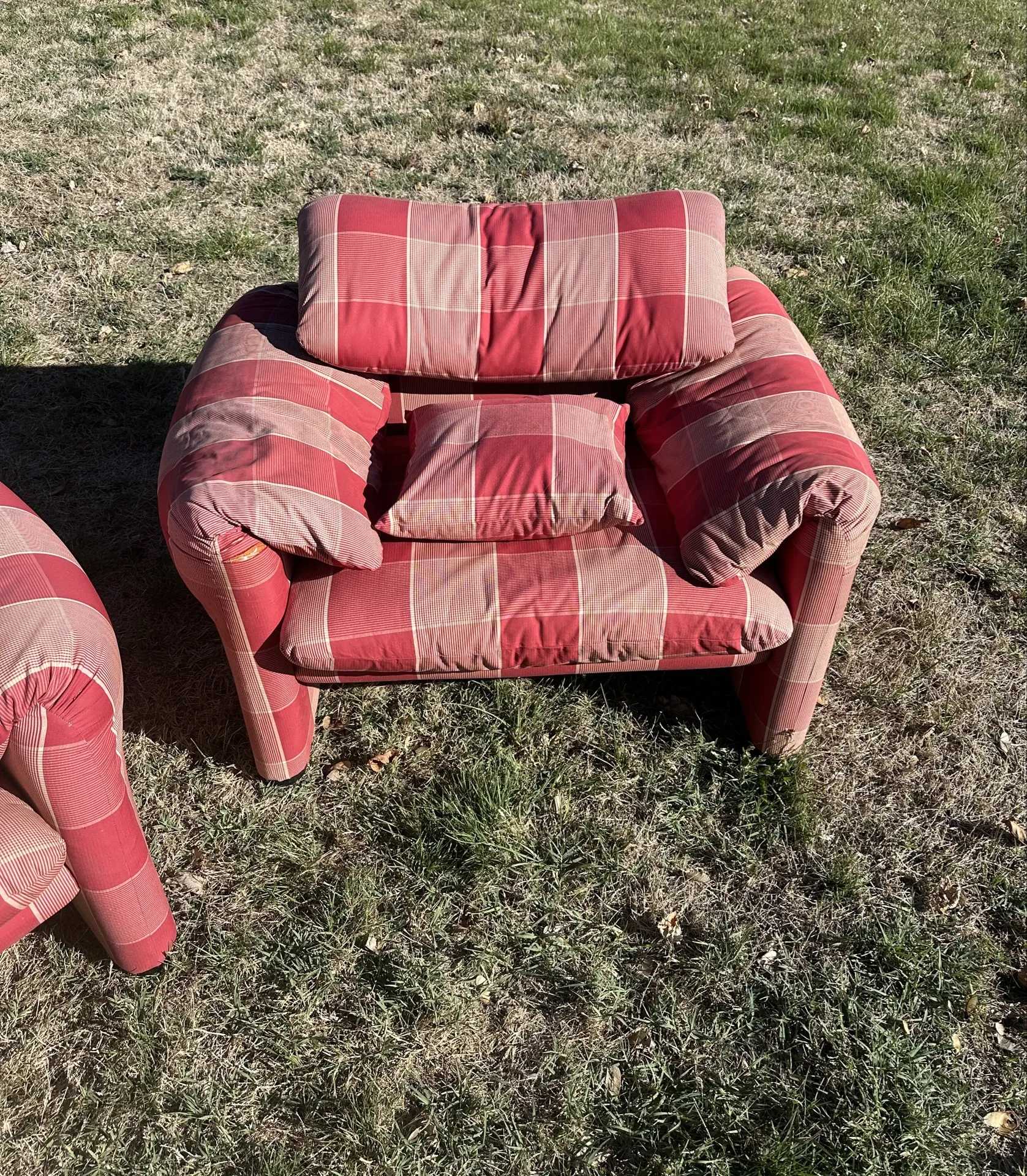 3-seater sofa and 2 armchairs Cassina Maralunga by Vico Magistretti