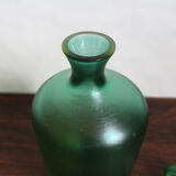 Venini Murano Italian green bottle serie "Incisi" produced in 2004