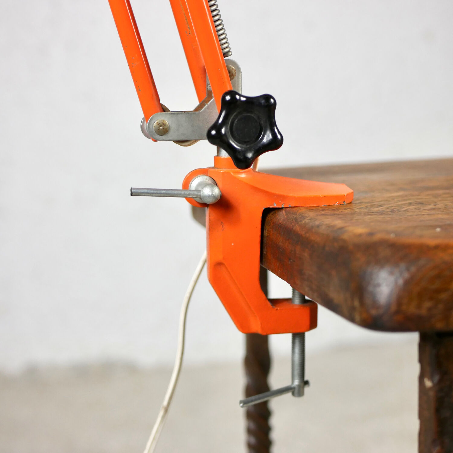 Orange Luxo style architect lamp