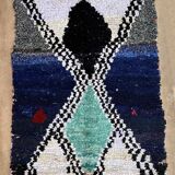 Colorful Boucherouite Berber rug - 133 x 188 cm