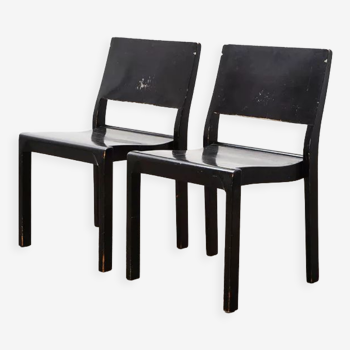 Paire de chaises 611 par Alvar Aalto & Otto Korhonen pour Huonekalu-ja Rakennustyötehdas Oy 1930s