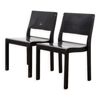 Pair of 611 Chairs by Alvar Aalto & Otto Korhonen for Huonekalu-ja Rakennustyötehdas Oy 1930s