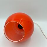 Orange opaline hanging lamp