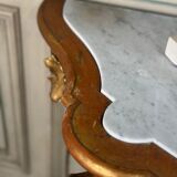 Carved and Gilded Wooden Console Imitating Natural Wood, Italy circa 1880