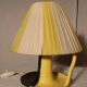 Small ceramic vintage candlestick lamp by Vallauris