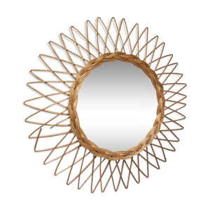 miroir rotin
