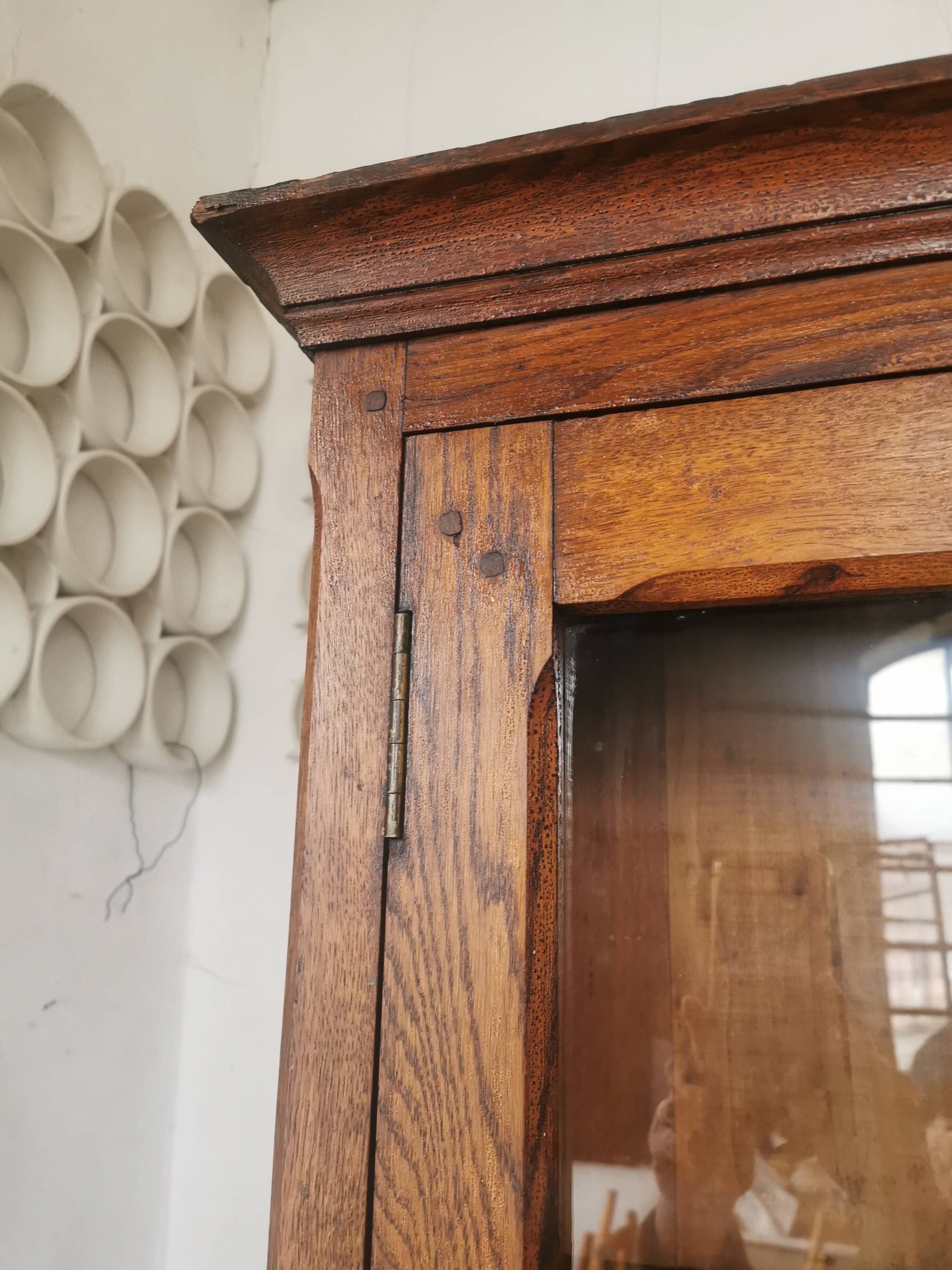 Display cabinet, oak bookcase from the 20s