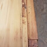 Old curved travel trunk, in pine, stripped 98x60x65