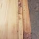 Old curved travel trunk, in pine, stripped 98x60x65