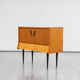 Commode années 50 bicolore frêne et zebrano