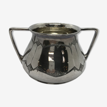 Silver metal sugar pot (A7)